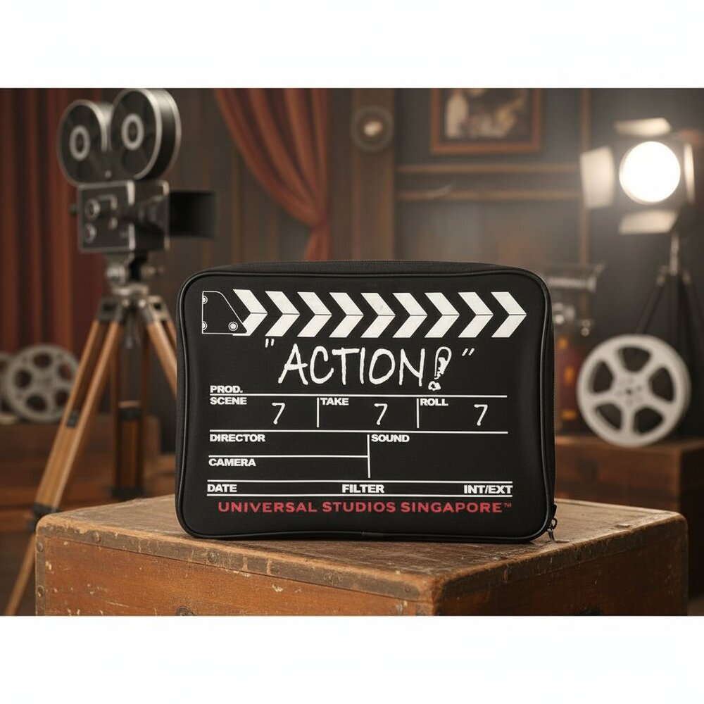 Universal Studios Singapore Movie Clapboard‎ Laptop Sleeve Padded Black